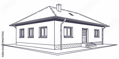 A charming two-story house with a wrap-around porch and gable roof