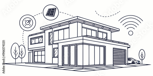 A house with a mailbox and a tree in front of it