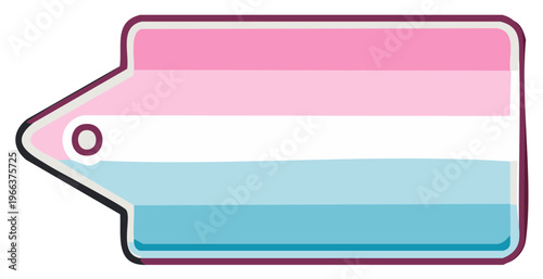 Transgender Pride Flag Graphic Illustration