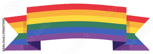 Vibrant rainbow color banner flowing graphic representing pride diversity and inclusion