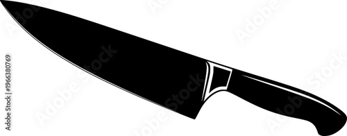 chef knife design silhouette vector illustration
