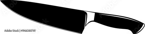 chef knife design silhouette vector illustration
