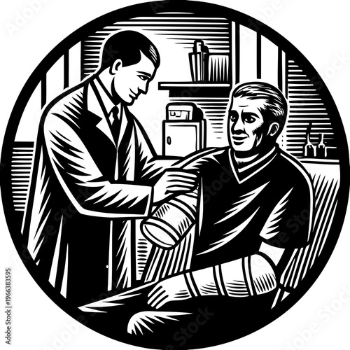 Search:
Doctor Adjusting Arm Brace on Patient for Medical Treatment and Healthcare
