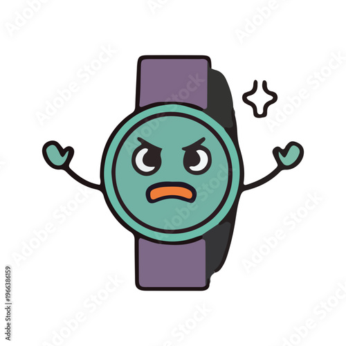 Angry Smartwatch Character
