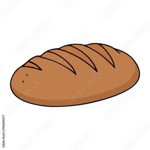 Cartoon Loaf of Bread Icon