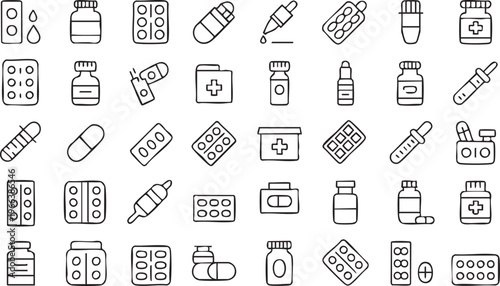 Healthcare and Medicine Icon Collection for Hospital and Clinical Use