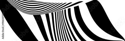 Seamless black and white horizontal stripes pattern background, minimalist monochrome parallel lines texture, classic linear geometric backdrop for print and web banner.