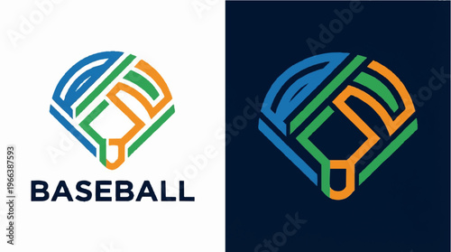 Baseball Helmet Logo Design.