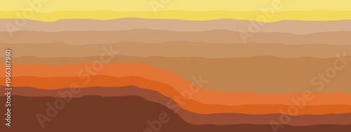 Soil and rock layers cross section. Gradient background