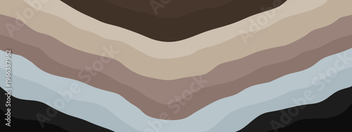 Soil and rock layers cross section. Gradient background