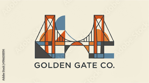Golden Gate Bridge Logo Design.