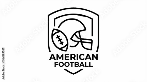 American Football Sports Logo Design.
