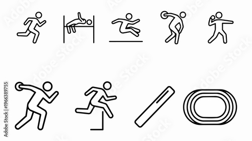 Olympic Sports Icon Set.
