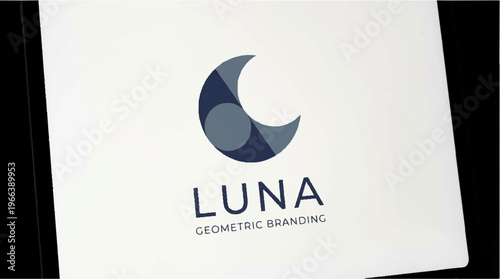 Luna Geometric Branding Logo Design.