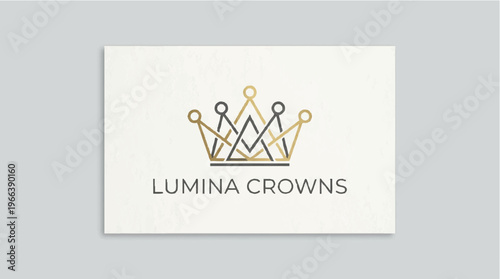 Lumina Crowns Business Logo Design.