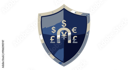 Global Financial Security Shield - Currency Protection Concept