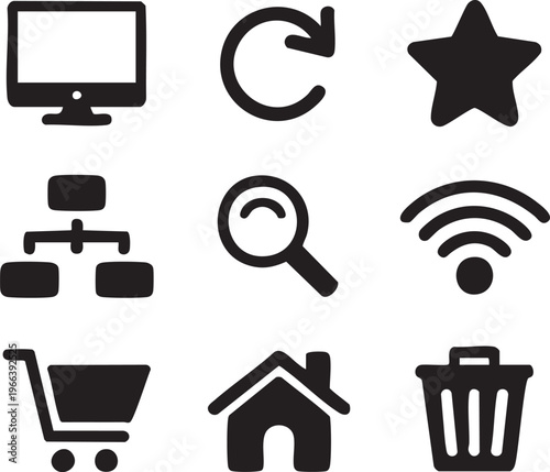 Web And App Interface Icon Collection For Digital Design Systems