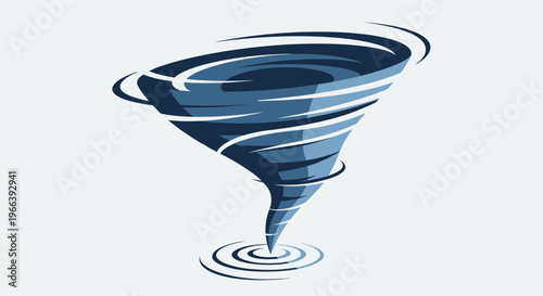 Tornado Hurricane Icon – Cyclone Storm Swirl Vector Illustration