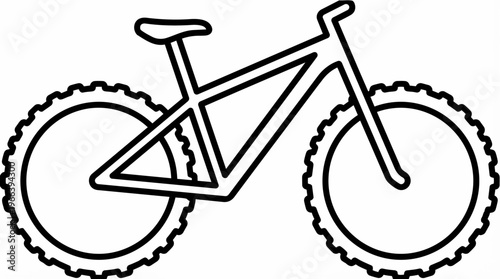 Mountain Bike Line Drawing.
