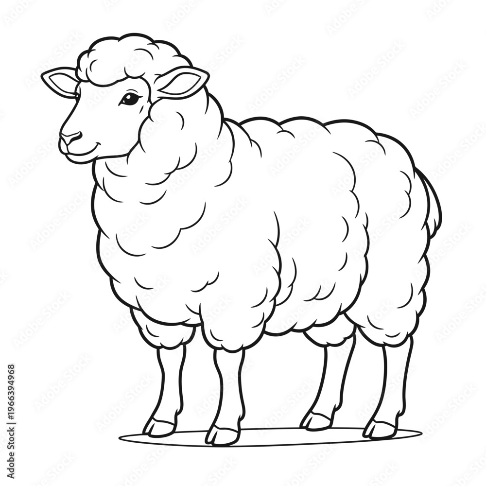 Obraz premium A sheep standing on a ground