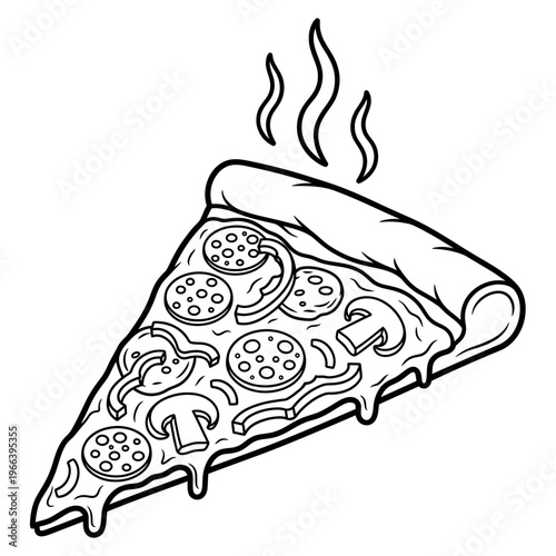 A slice of pepperoni pizza with melted cheese