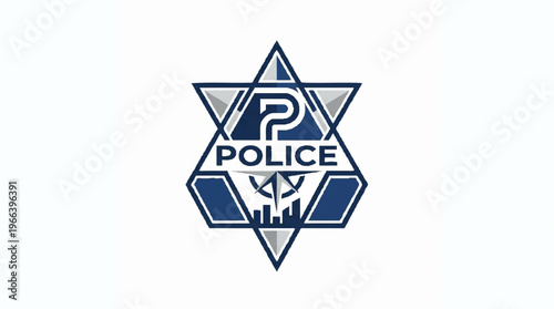Police Badge Star Symbol Emblem.