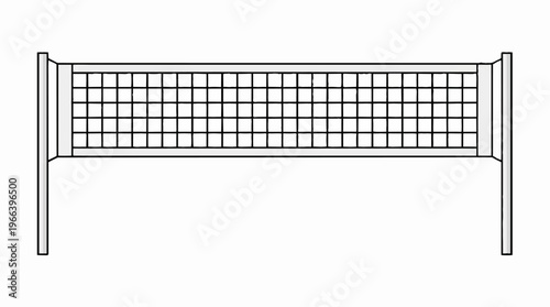 Volleyball Net Line Drawing.