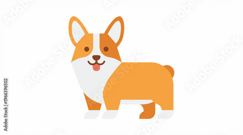 Corgi dog cartoon illustration.