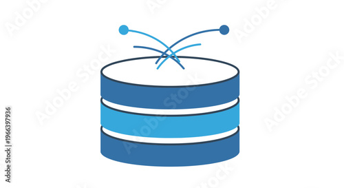 Database Server Storage Data Cylinder Illustration.