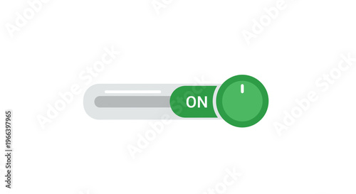 Green Switch Button in On Position.