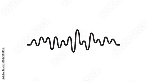 Audio sound waveform animation on a white background