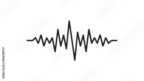 Audio sound waveform animation on a white background