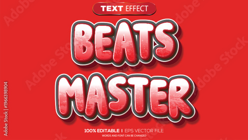 3d text effect beats master theme