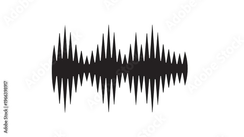 Audio sound waveform animation on a white background