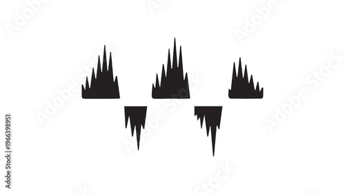 Audio sound waveform animation on a white background
