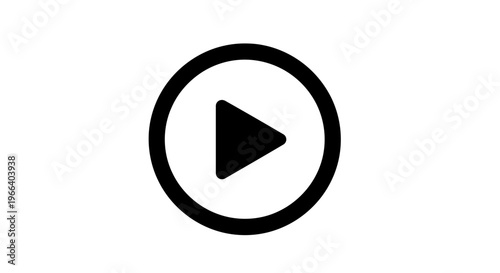Free Download Black Play Button Icon on White Background. - GFXLoad