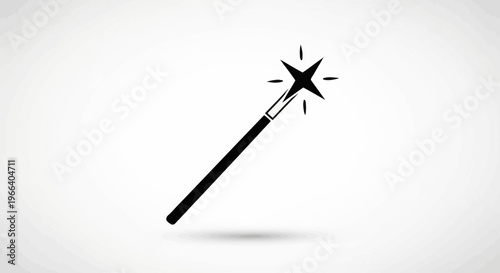 Black Magic Wand with Star Tip.