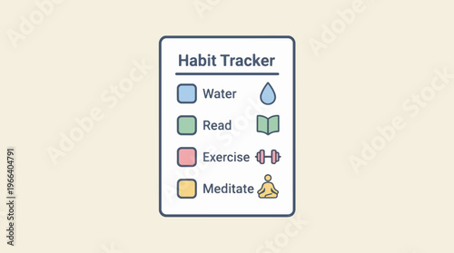 Habit Tracker Daily Planner.