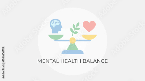 Mental Health Balance Concept.