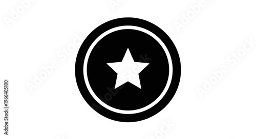 White Star Icon in Black Circle.