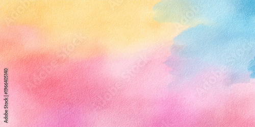 Abstract a vibrant watercolor texture that evokes a sense of fluid art. with soft gradients and blending colors to create a captivating composition.