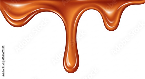 Rich, Glossy, Caramel Drizzle Dripping Down - A Sweet, Delicious, and Irresistible Treat