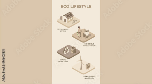 Eco friendly lifestyle infographic.