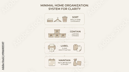 Minimal home organization system.