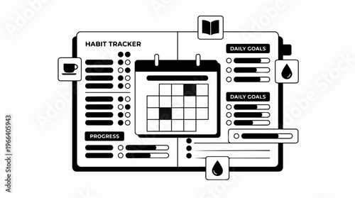 Habit Tracker Planner Design.