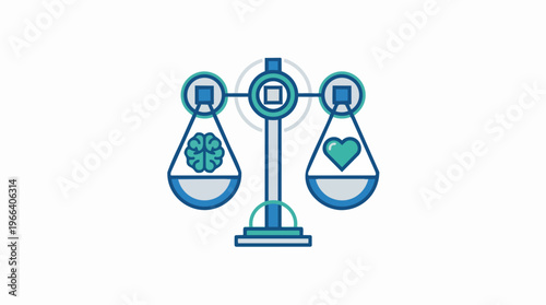 Balance Scale with Symbols.