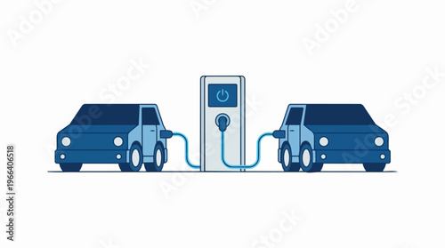 Electric cars charging station.
