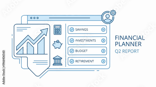 Financial planner Q2 report screen.