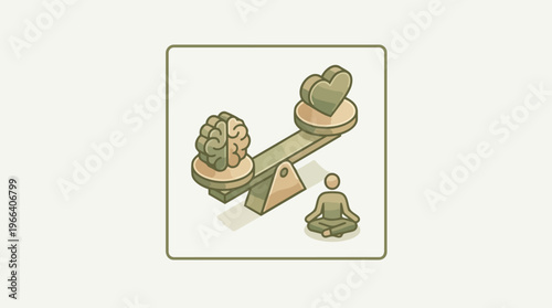 Cactus plants on seesaw.