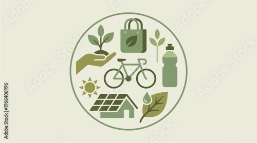 Eco Friendly Lifestyle Icons.